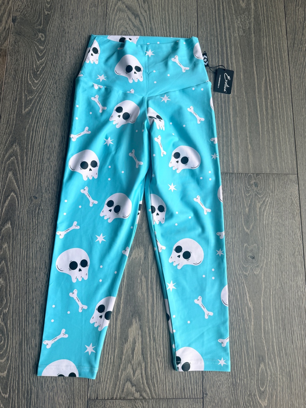 Exotica Lazy Bones Performance High Waisted Capri Cropped Leggings Size Small